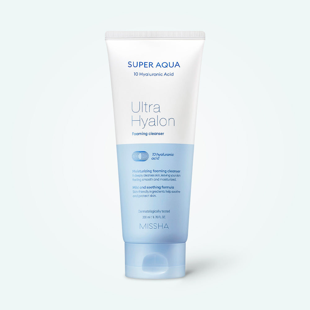 Увлажняющая пенка с гиалуроновой кислотой Missha Super Aqua Ultra Hyalron Cleansing Foam